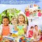 12-Piece Mini Watercolor Painting Kit – 4 x 4 Inch Canvases with Easels, 8 Watercolor Paints, Brush Included, Kids DIY Art Party Favor, School & Birthday Supplies